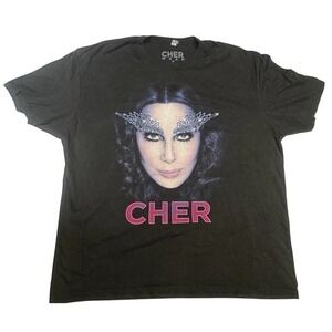 Cher Dressed to Kill Tour T-Shirt Black XXL Graphic Tee Iconic Singer